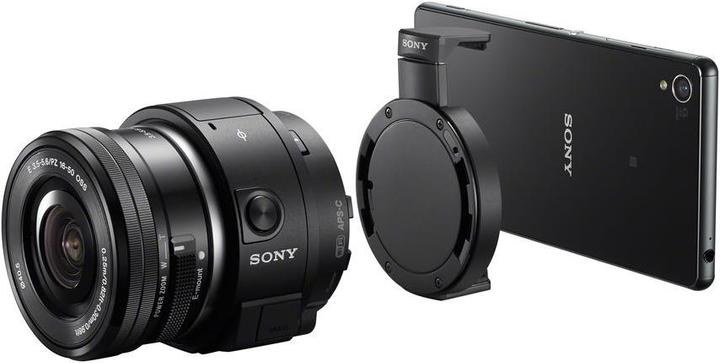 Actual product image Sony ILCE-QX1 SmartShot camera incl. 16-50mm E Mount lens (20.10 Mpx, APS-C / DX)
