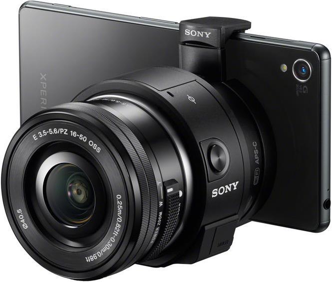 Actual product image Sony ILCE-QX1 SmartShot camera incl. 16-50mm E Mount lens (20.10 Mpx, APS-C / DX)