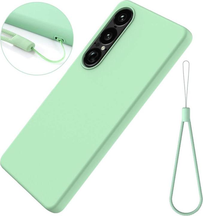 Produktbild Cover-Discount Sony Xperia 1 VII - Silikon Gummi Hülle mit Riemen (Sony Xperia 1 VI)