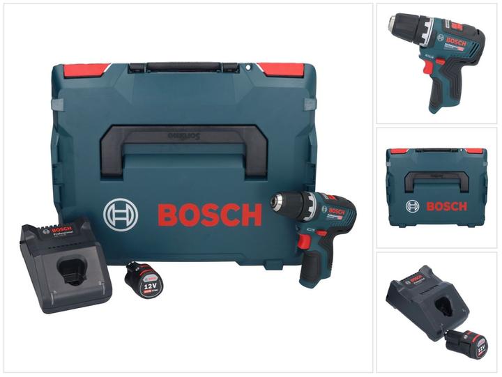 Image du produit Bosch Professional Bosch GSR 12V-35 Perceuse-visseuse sans fil 12V 35Nm 10mm en L-Boxx + 1x 3,0Ah batterie + chargeur (Fonctionnement sur batterie)