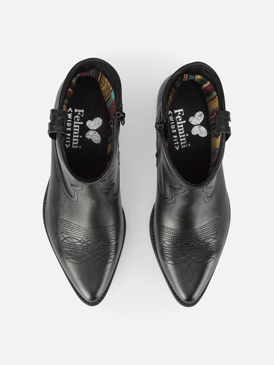 Actual product image Felmini The wide cowboy ankle boot made from Marvin leather is a trendy and comfortable choice. This wide (38)