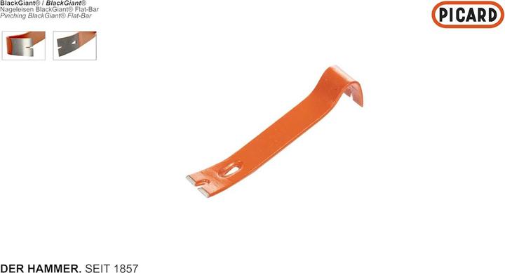 Image du produit Picard Fer à ongles géant noir plat 175mm