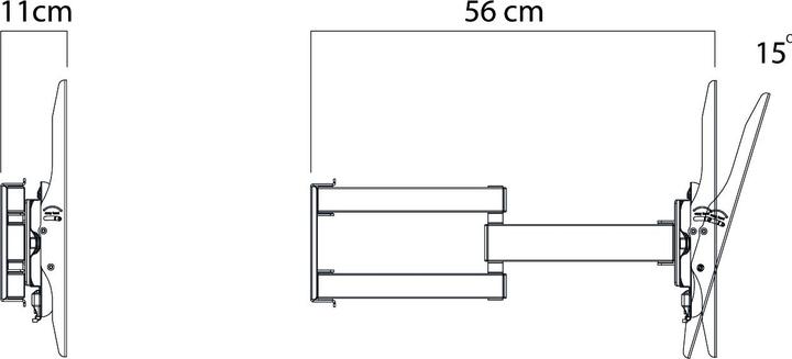 Produktbild VCM Morgenthaler WS200 TV-Wandhalterung 61,0 cm (24" 127,0 cm (50" Neigbar+S (Wand, 75", 40 kg)