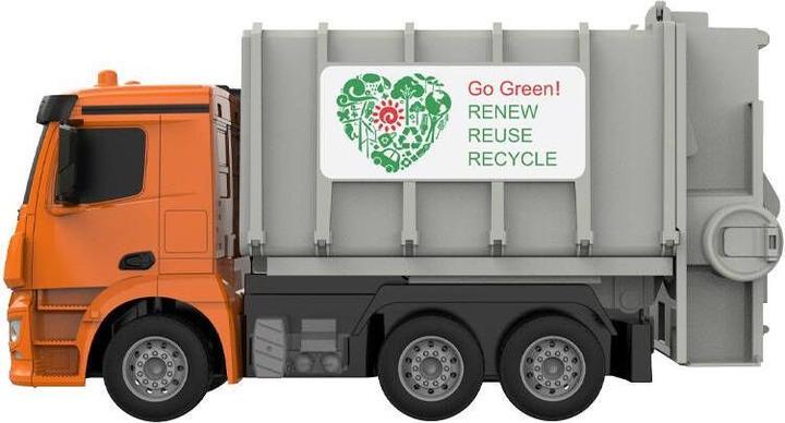 Produktbild Double Remote control RC garbage truck 1:26 (orange) Mercedes-Benz Antos E676-003