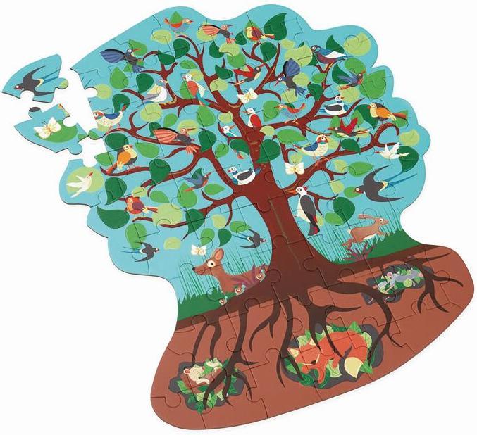 Image du produit Scratch Shape Puzzle Arbre Oiseaux pcs (58 pièces)