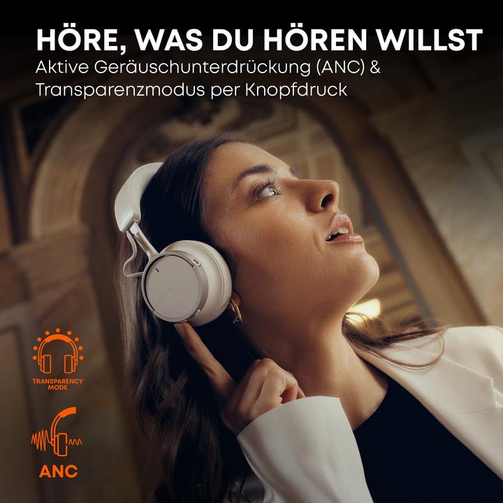 Actual product image Beyerdynamic True Wireless Ohrhörer Bluetooth On-Ear-Kopfhörer "AVENTHO 100", Creme (ANC, 60 h, Wireless)