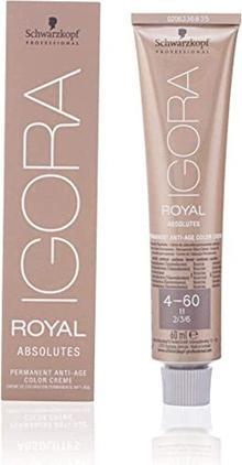 Immagine prodotto Schwarzkopf Igora Royal Absolutes Colore permanente per capelli 4-60 60ml (Multicolore)