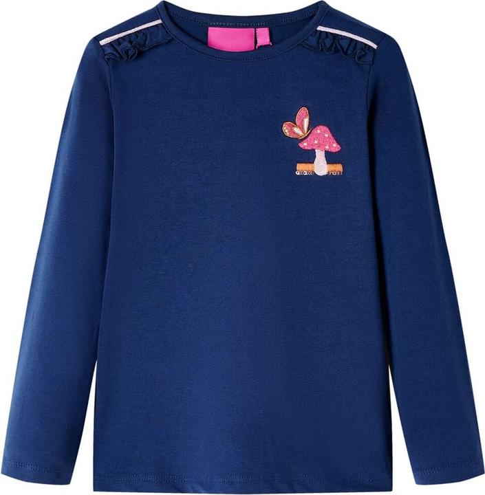 Immagine prodotto VidaXL Camicia da bambino a maniche lunghe blu navy 140,Materiale: 95 % cotone (140)