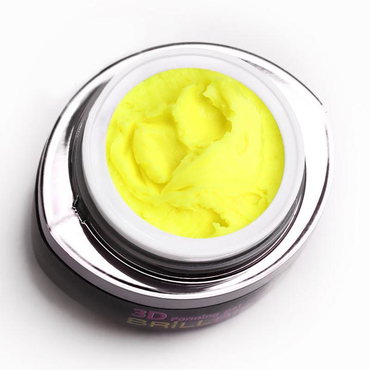 BrillBird 3D Forming Gel neon yellow 3ml (Neon Yellow, Gel-Effekt Nagellack)