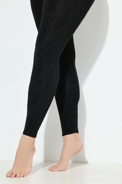 Produktbild Ulla Popken Strumpf-Leggings, gemustert, Glitter (50, 52)