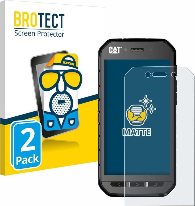 Actual product image BROTECT Anti-glare screen protector matt (2 Piece, CAT S41)