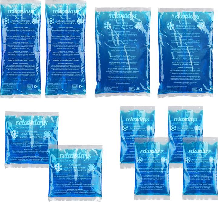 Relaxdays Set di cuscinetti freddi (10 x, 416 ml, 2460 g)