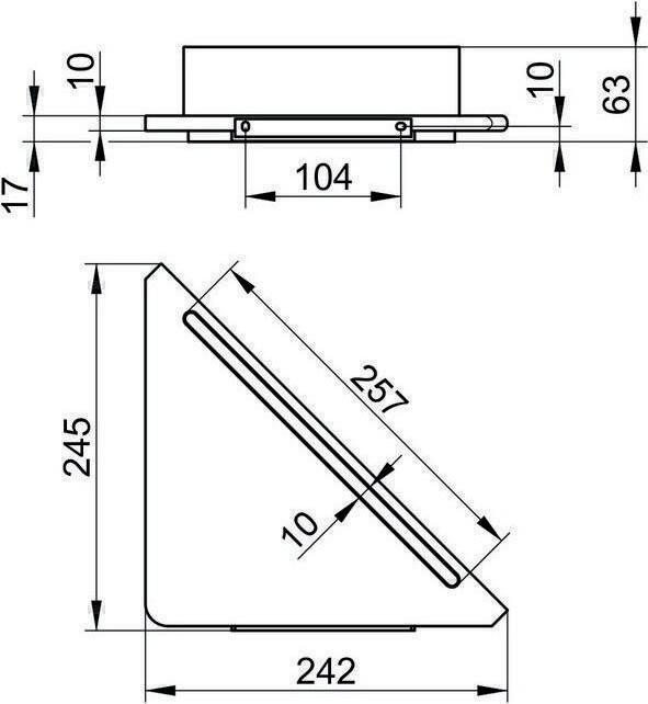 Produktbild Keuco Eckduschablage EDITION 400 m Glasabzieher Alu sil-elo/we