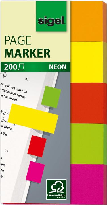 Immagine prodotto Sigel Note adesive al neon (20 x 50 mm)