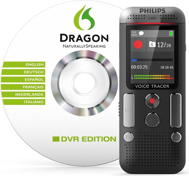 Produktbild Philips DVT2700 Voice Tracer inkl. Dragon Software (4 GB)