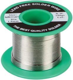 Immagine prodotto Velleman Saldatura senza piombo Sn 99,3% Cu 0,7% 1mm 100G (Scorta)