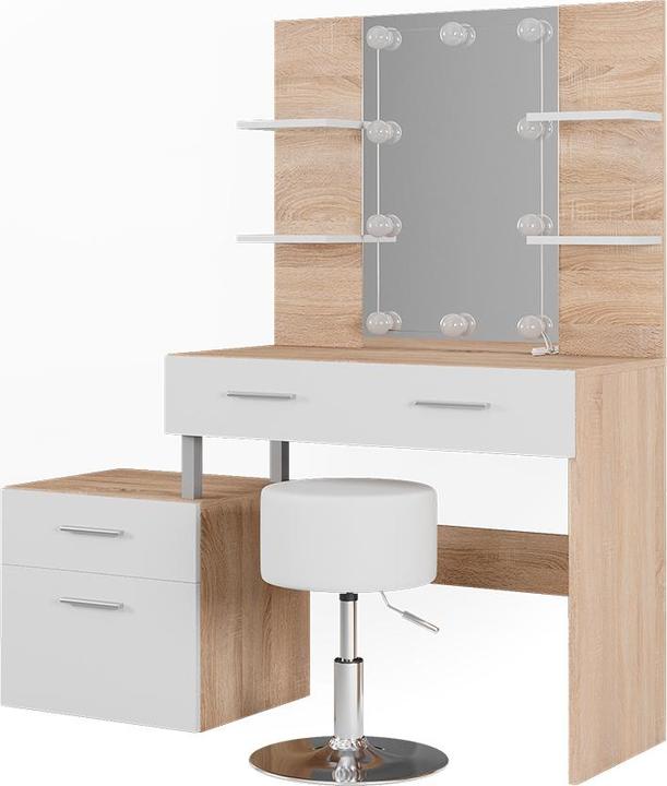Vicco Maria mit Hocker und Beleuchtung (132 x 43 x 145.5 cm)