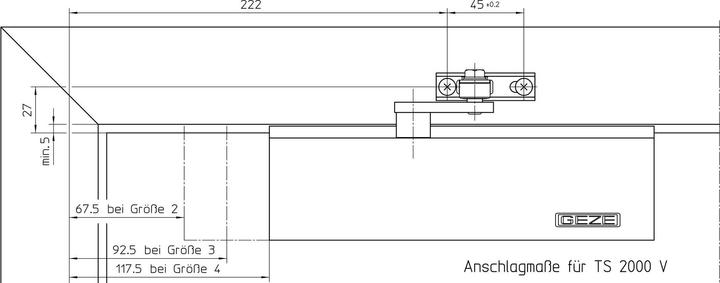 Image du produit Geze Patin de serrage en verre pour ferme-porte TS 3000 et TS 2000 NV (Porte de chambre, Porte d'entrée, Porte en bois, Porte-fenêtre, Intérieur)