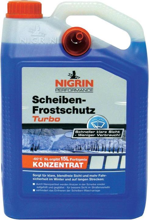 Nigrin Antigel pour vitres de voiture Turbo, concentré (5 l)