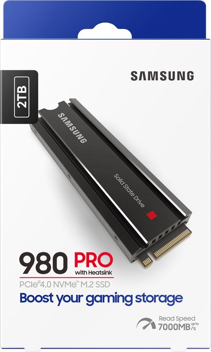 Actual product image Samsung 980 Pro with Heatsink (2000 GB, M.2 2280)