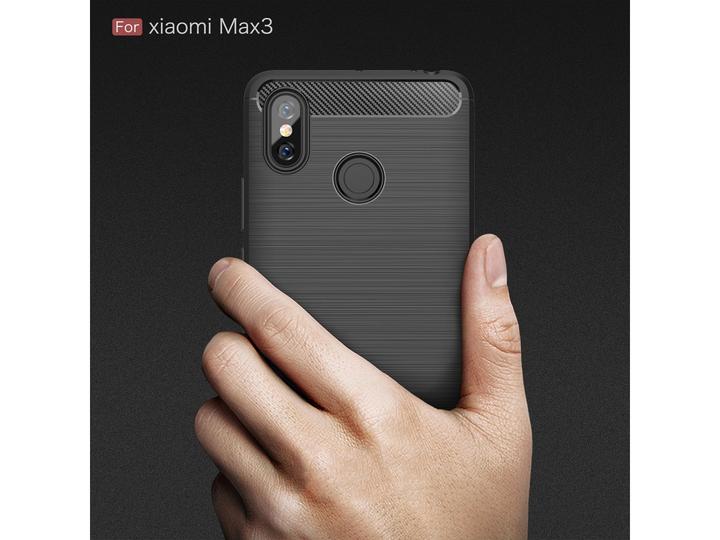 Actual product image Screenguard Xiaomi Mi Max 3 Hull Carbon Brushed Soft TPU (Mi Max 3)