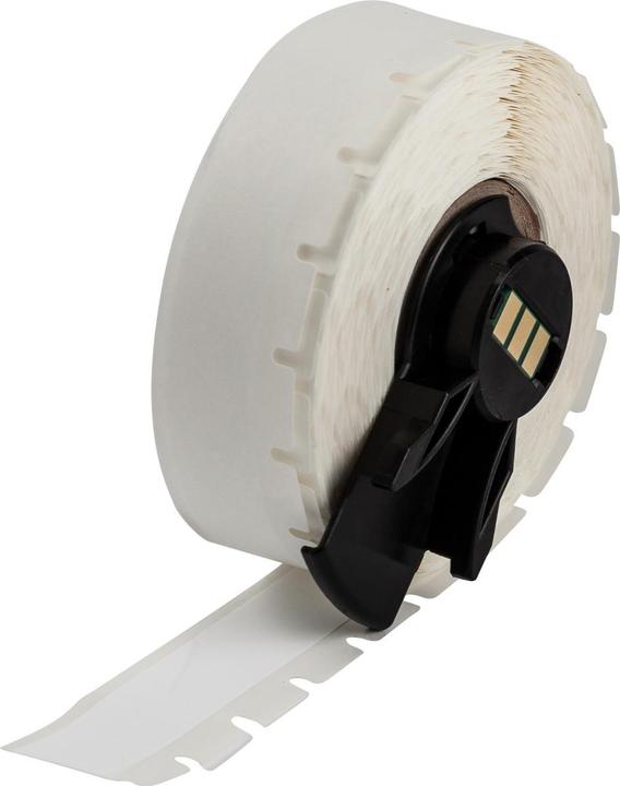 Actual product image Brady M6C-475-422, polyester, white, glossy, 12.06 mm x 15.24 m, permanent, continuous