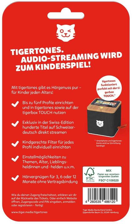 Immagine prodotto Tigermedia tigertones - Biglietto 12 mesi Edizione Svizzera (Tedesco)