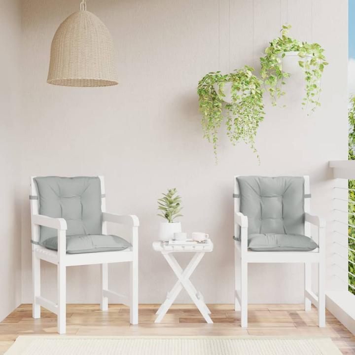 Actual product image VidaXL Low backrest cushions 2 pcs. 100 x 50 x 7cm fabric (100 x 50 x 7 cm)