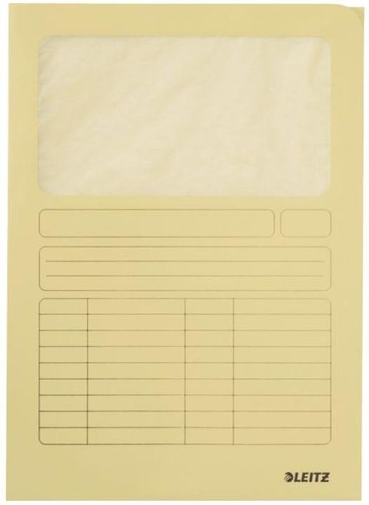 Actual product image Leitz Display folder, DIN A4, cardboard, with window, yellow 160 gsm, top with inscribable print (A4, 100 x)