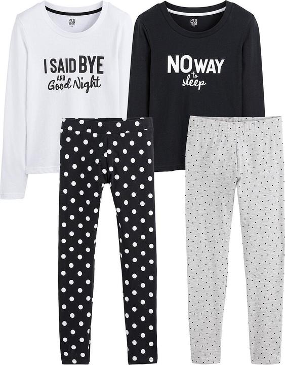 Produktbild La Redoute Collections 2er-Pack Pyjamas mit Schriftzug und Tupfen (170)