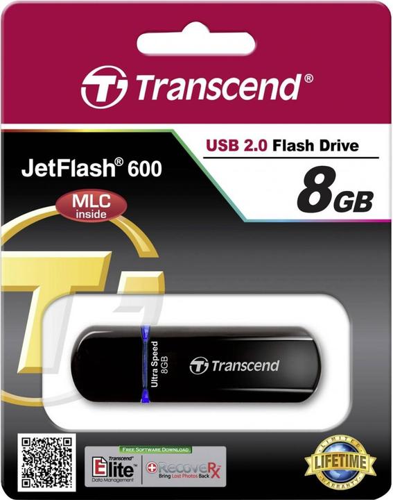 Produktbild Transcend JetFlash 600 (8 GB, USB-A)