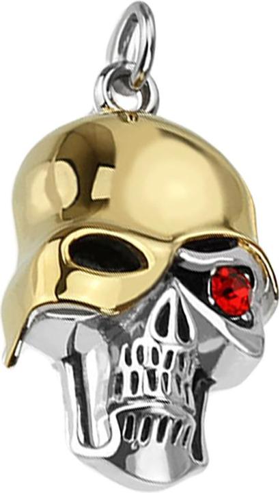 Immagine prodotto Star Piercing Ciondolo in argento Soldato della Morte con occhio di cristallo rosso (Acciaio chirurgico 316L)