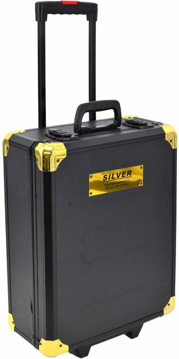 Actual product image Silver Sidabrinis Rinkinys SCHLÜSSEL 419pcs IN A BLACK CASE ON WHEELS PROF