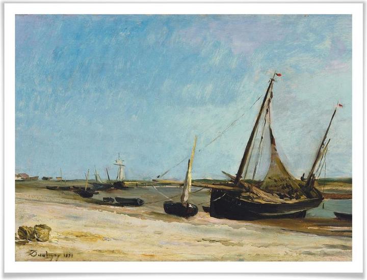 Produktbild Trenddeko Boote am Strand von Ètaples (30 x 24 cm)