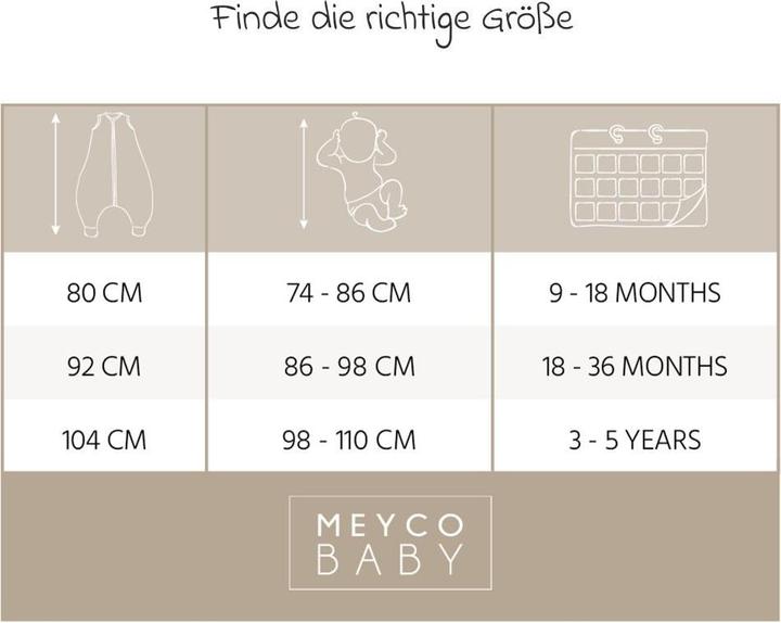 Produktbild Meyco Baby winter schlafoverall jumper - pre-washed musselin (92 cm)
