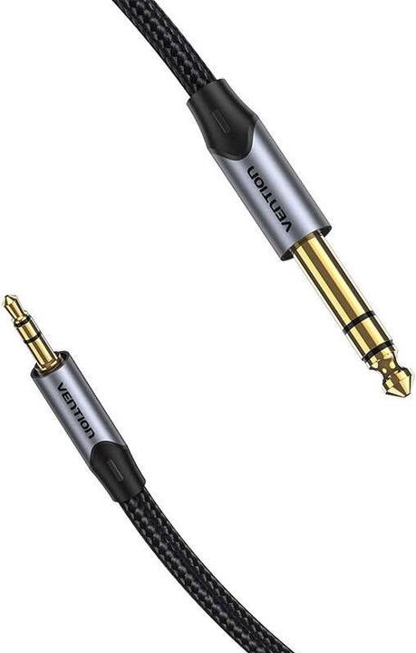 Image du produit Vention Câble audio 3.5mm TRS mâle vers 6.35mm mâle 1m BAUHF Gray (1 m)