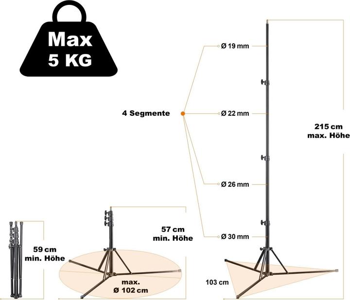 Image du produit Walimex Gn-806 (215 cm, 5 kg)