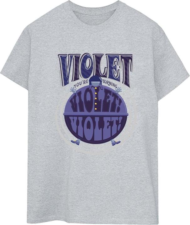 Immagine prodotto Willy Wonka & the Chocolate Factory Violet Turning Violet Maglietta Ampia Donna (4XL)