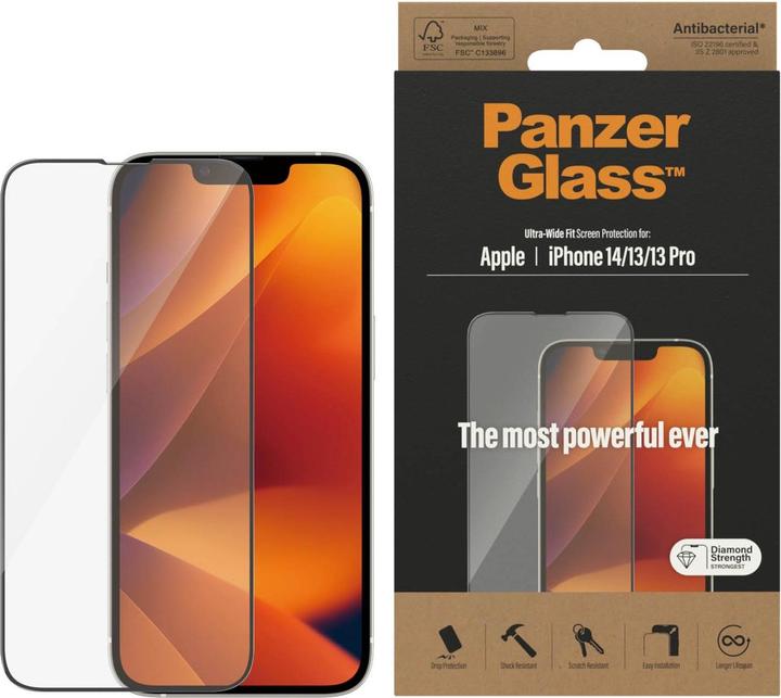 Actual product image PanzerGlass Ultra-Wide Fit (1 Piece, Apple iPhone 13)