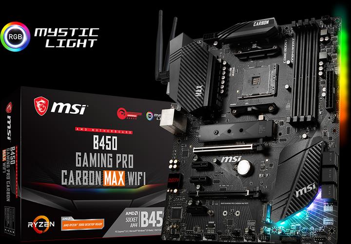 Produktbild MSI B450 Gaming Pro Carbon Max Wifi (AM4, AMD B450, ATX)