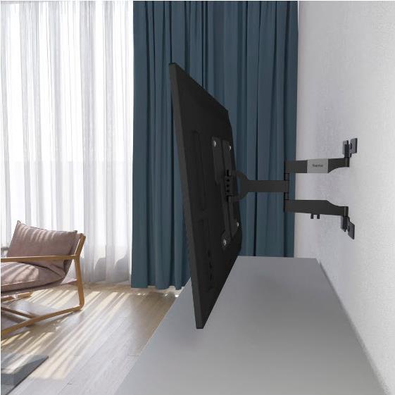 Image du produit Hama Support TV mural, OLED, plat, pivotant, extensible, 229cm (90") à 50kg (Mur, 90", 50 kg)