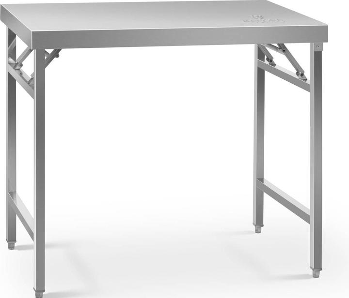 Produktbild Royal Catering Arbeitstisch Edelstahltisch Edelstahl klappbar höhenverstellbar 60x100cm 200 kg