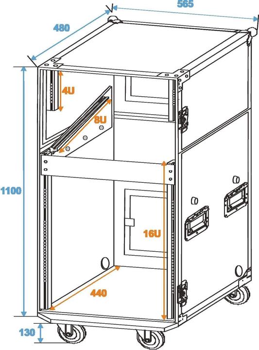 Produktbild Roadinger Spezial-Stage-Case Profi mit Rollen (Zubehör)