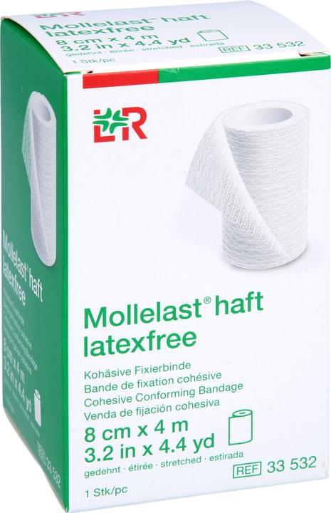 Actual product image Lohmann & Rauscher Mollelast adhesive latex-free white 8cm x 4m stretched, 1 pc BIN
