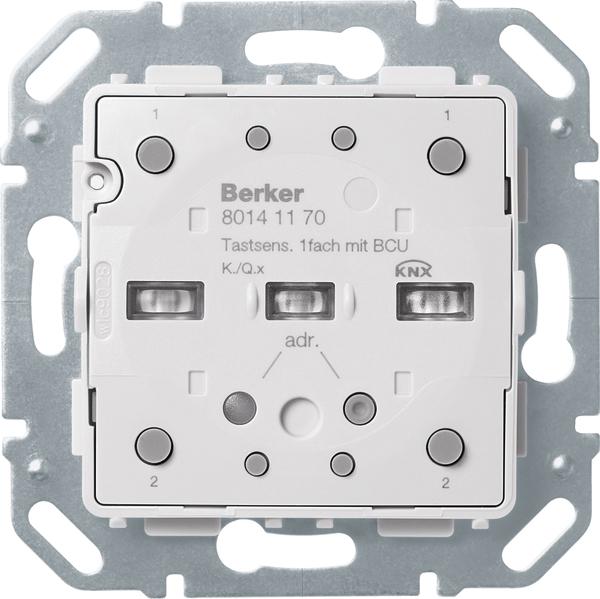 Produktbild Berker Tastsensor-Modul 1fach 80141170 mit integ. Busankoppler KNX K.1