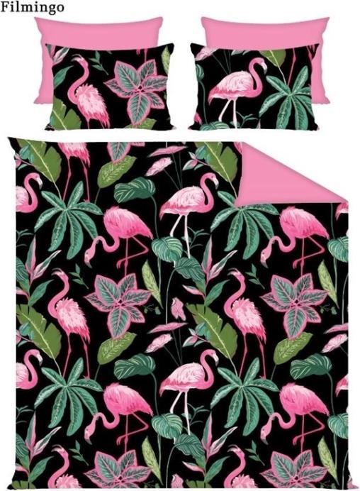 Domoletti BED COV SET COTTON FLAMINGO 200X220 (200 x 220 cm)