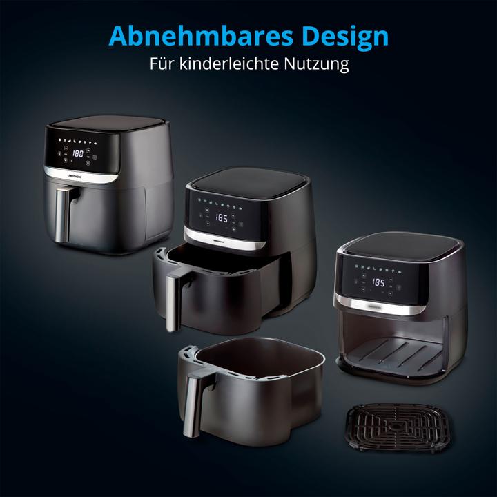 Produktbild Medion Heissluft-Fritteuse MD 10532, 1 kg, Schwarz
