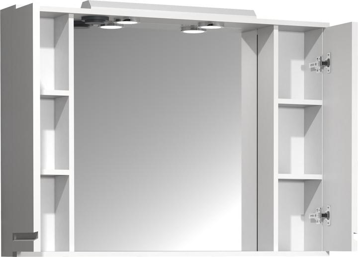Actual product image VCM Bathroom Mirror Wall Mirror Width 100 cm Wall Mirror Mirror Cabinet Bathroom Revolving Door (100 x 14 x 71 cm)