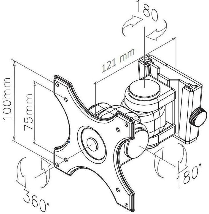 Actual product image Neomounts FPMA-W250Black (Wall, 30")