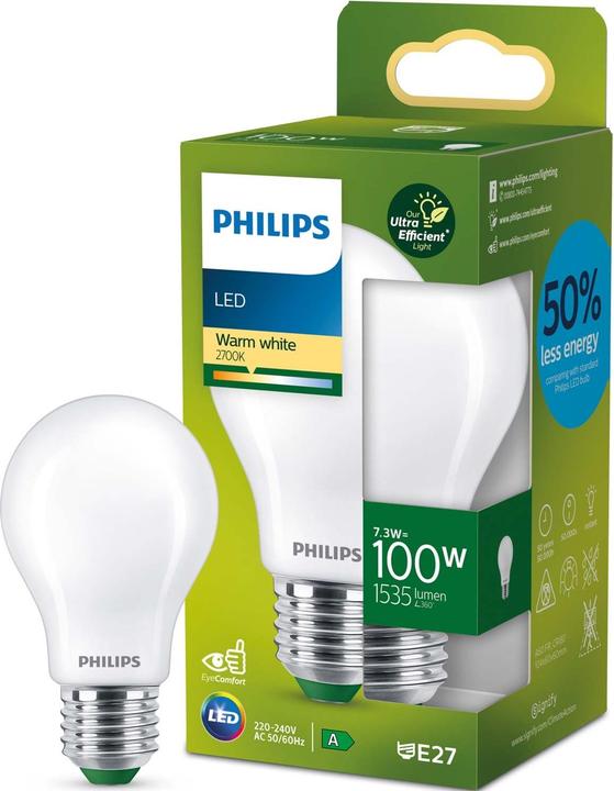 Produktbild Philips LED Classic (E27, 7.30 W, 1535 lm, 1 x, A)